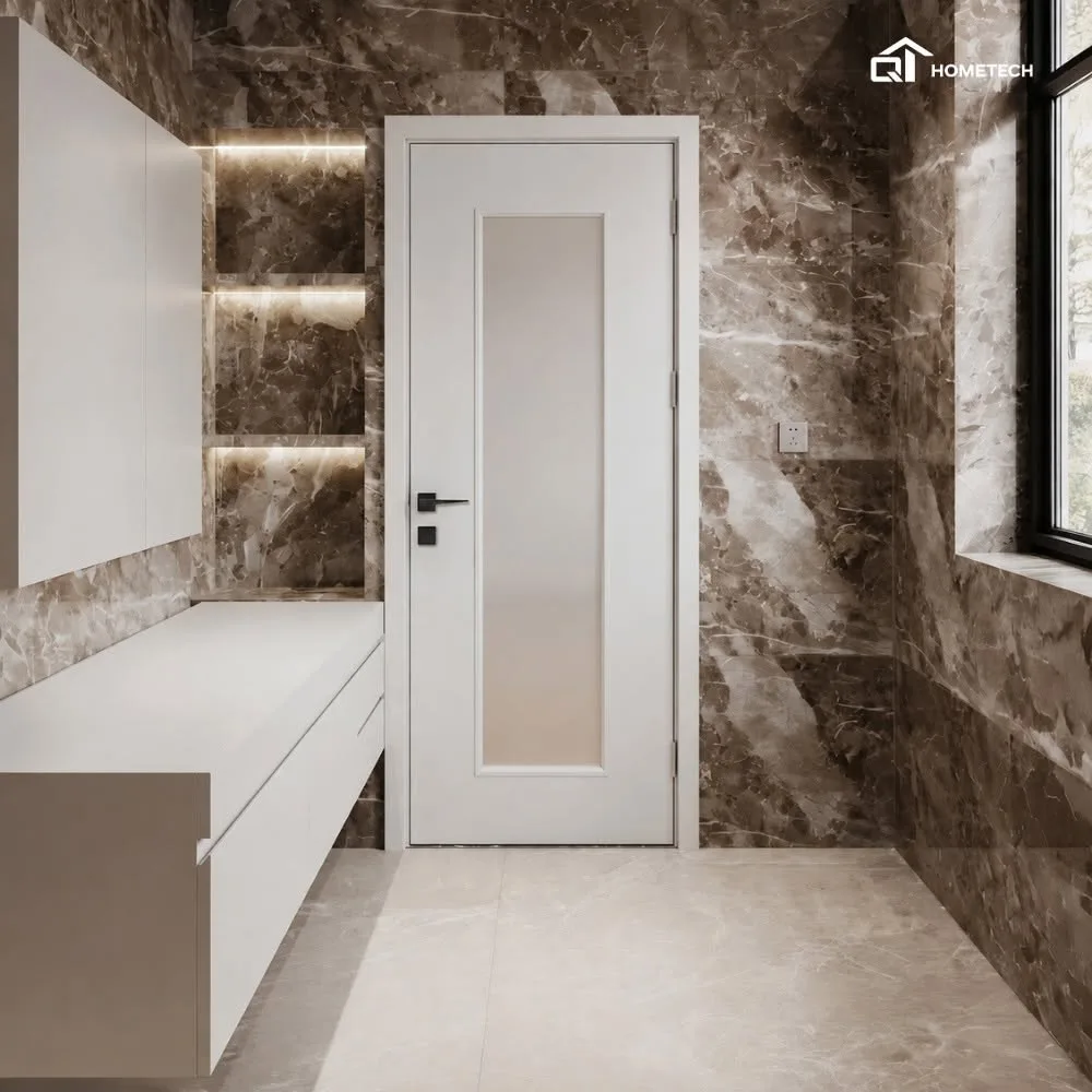 Cửa Composite ô kính mờ